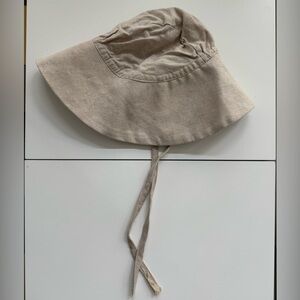 Natural linen sun hat